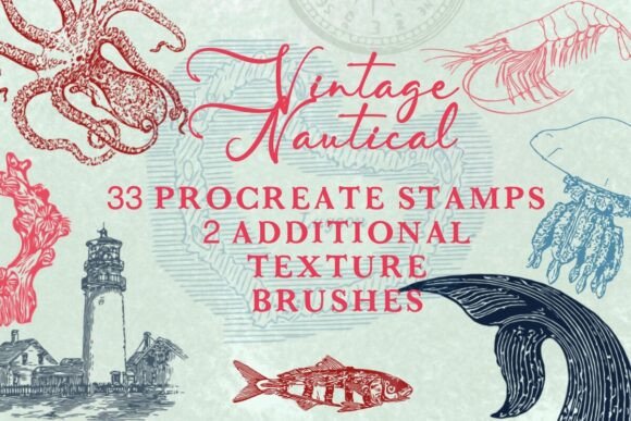 33 Procreate Nautical Stamp Brushes 2