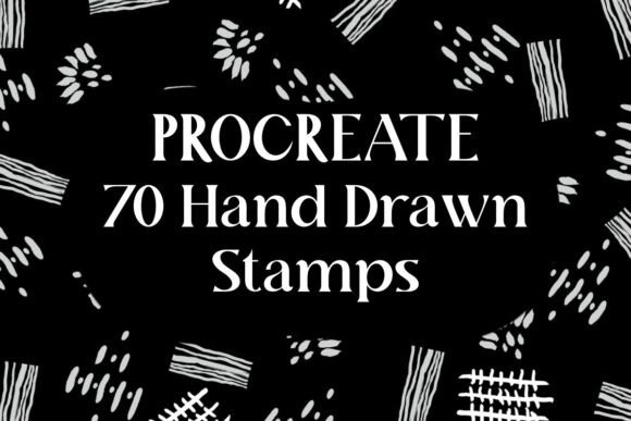 70 Hand-Drawn Procreate Stamp Brushes: Elevate Your Digital Art with Authenticity