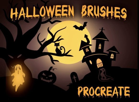 Halloween Brushes - Procreate: 25 Hand-Drawn Stamps