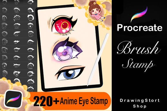 Mastering Anime Art: The Ultimate Guide to 220 Procreate Eye Stamps and Manga Brushes