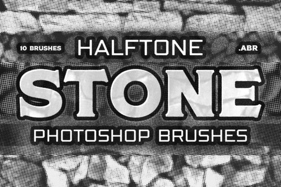 Mastering Visual Depth with 10 Halftone Stone Texture Brushes