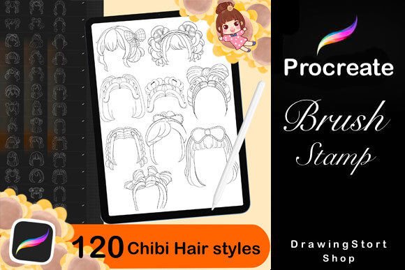 Unlock Your Creative Potential: A Guide to the 120 Procreate Manga Hair Stamp Brushes
