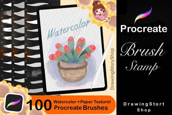 Unlocking Artistic Potential with 100 Watercolor Paper Procreate Brushes